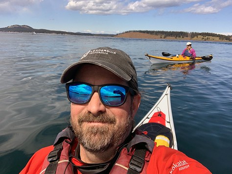 selfie in a boat
